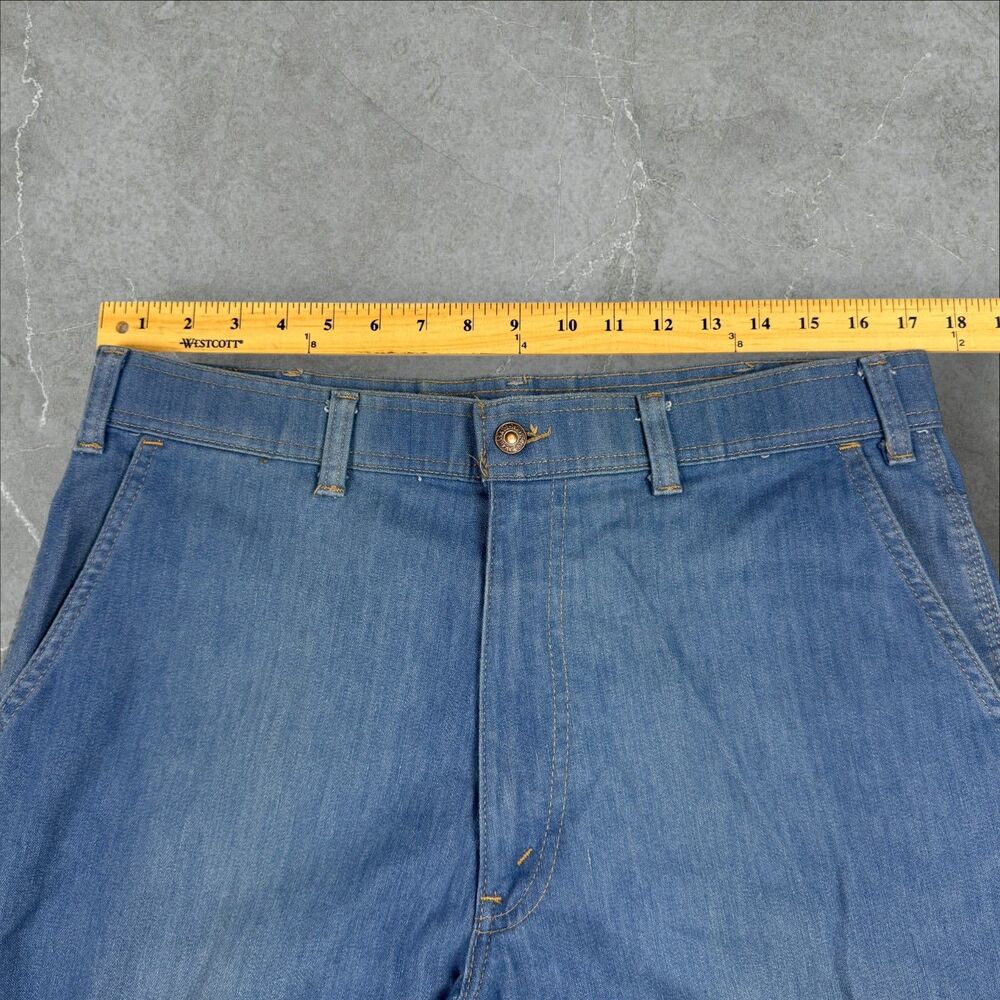 Vintage 70s Levi's For Men Skosh More Room Orange Tab Talon Zipper - 35x28.5 - Picture 7 of 11